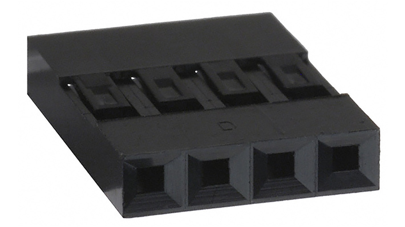 Amphenol ICC, Mini-PV Female Connector Housing, 2.54mm Pitch, 4 Way, 1 Row