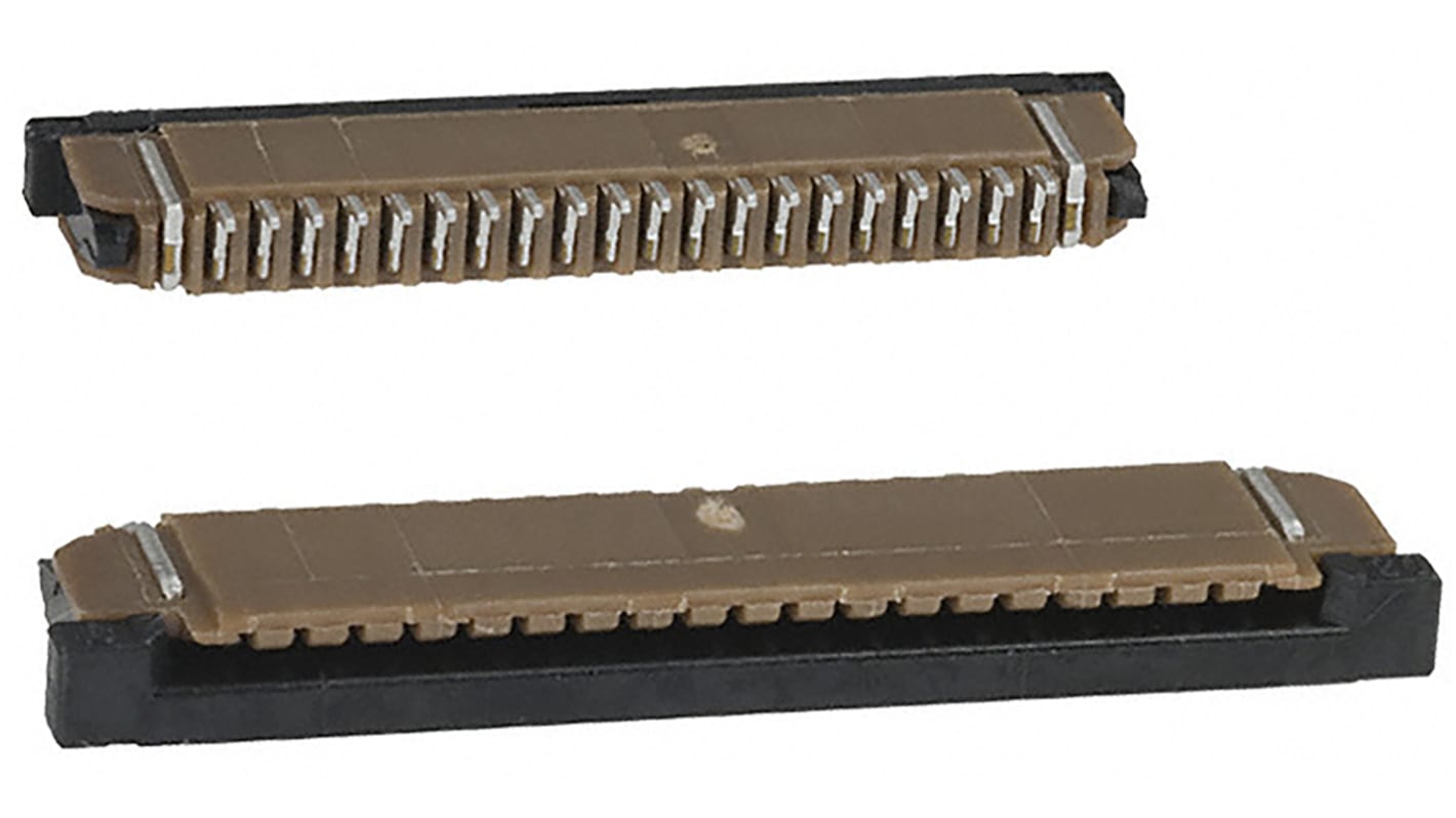 Amphenol Communications Solutions 1mm Pitch 20 Way Right Angle FPC Connector, Top Side Contact