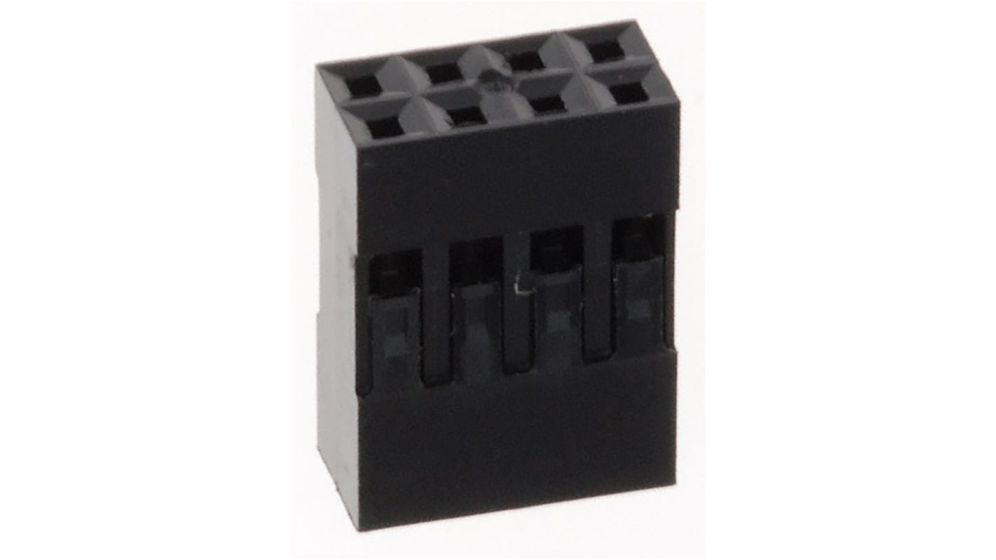 Amphenol ICC, Mini-PV Female Connector Housing, 2.54mm Pitch, 8 Way, 2 Row