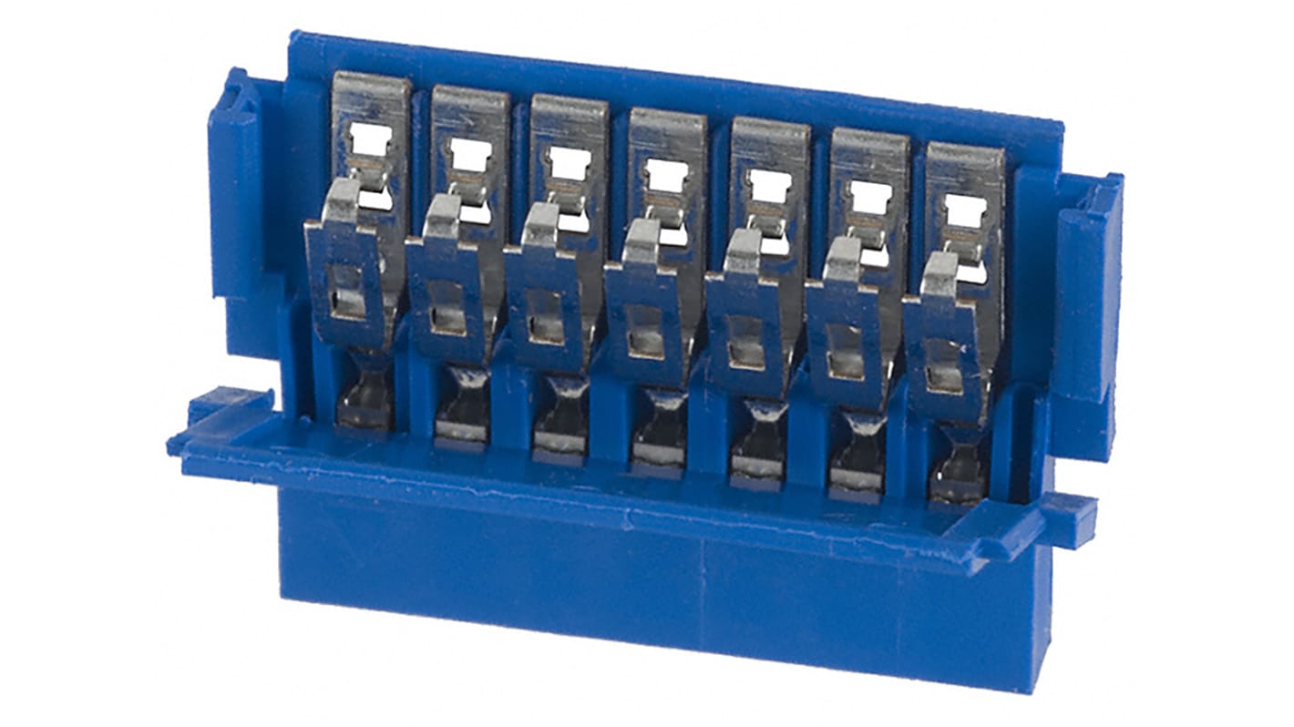 Amphenol FCI 7-Way IDC Connector Socket for Cable Mount, 1-Row