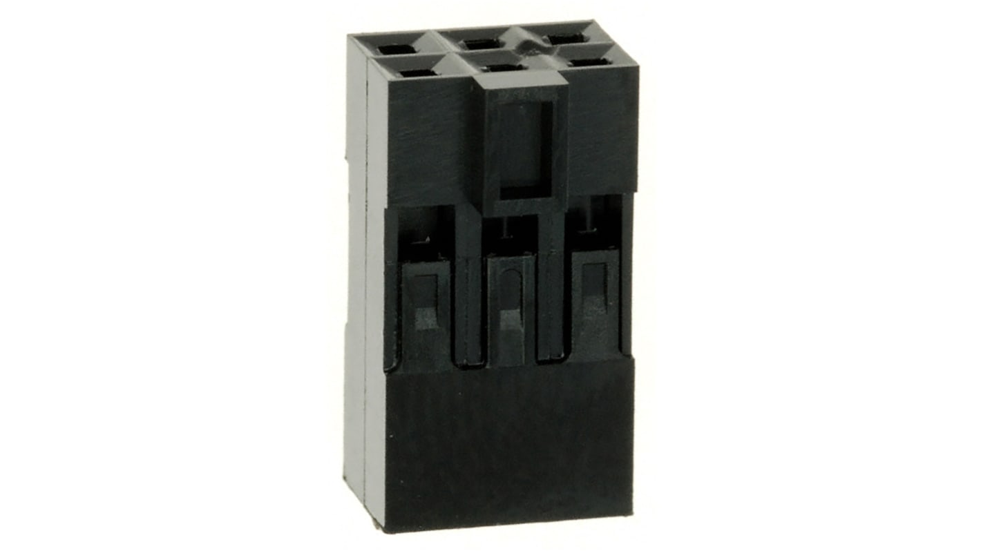 Amphenol FCI, Mini-PV Female Connector Housing, 2.54mm Pitch, 6 Way, 2 Row