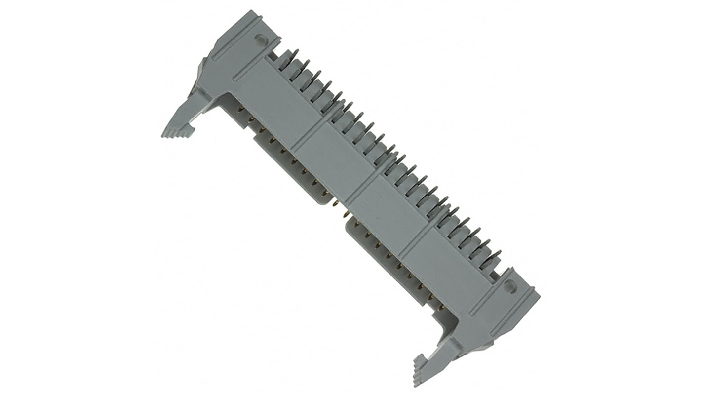 Amphenol FCI Quickie Series Right Angle Through Hole PCB Header, 40 Contact(s), 2.54mm Pitch, 2 Row(s), Shrouded