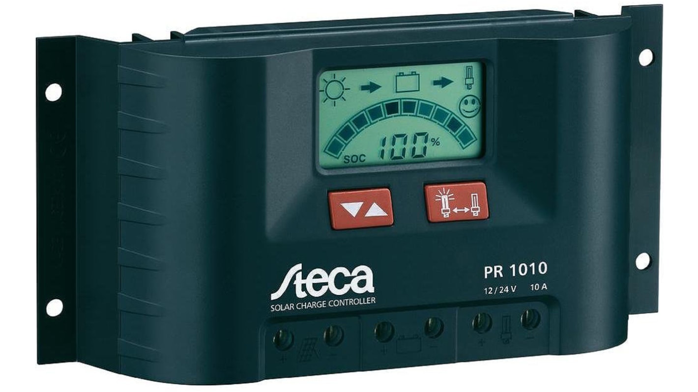 Regulador de carga solar, paneles 12 V, 24 V, 187 x 96 x 44mm