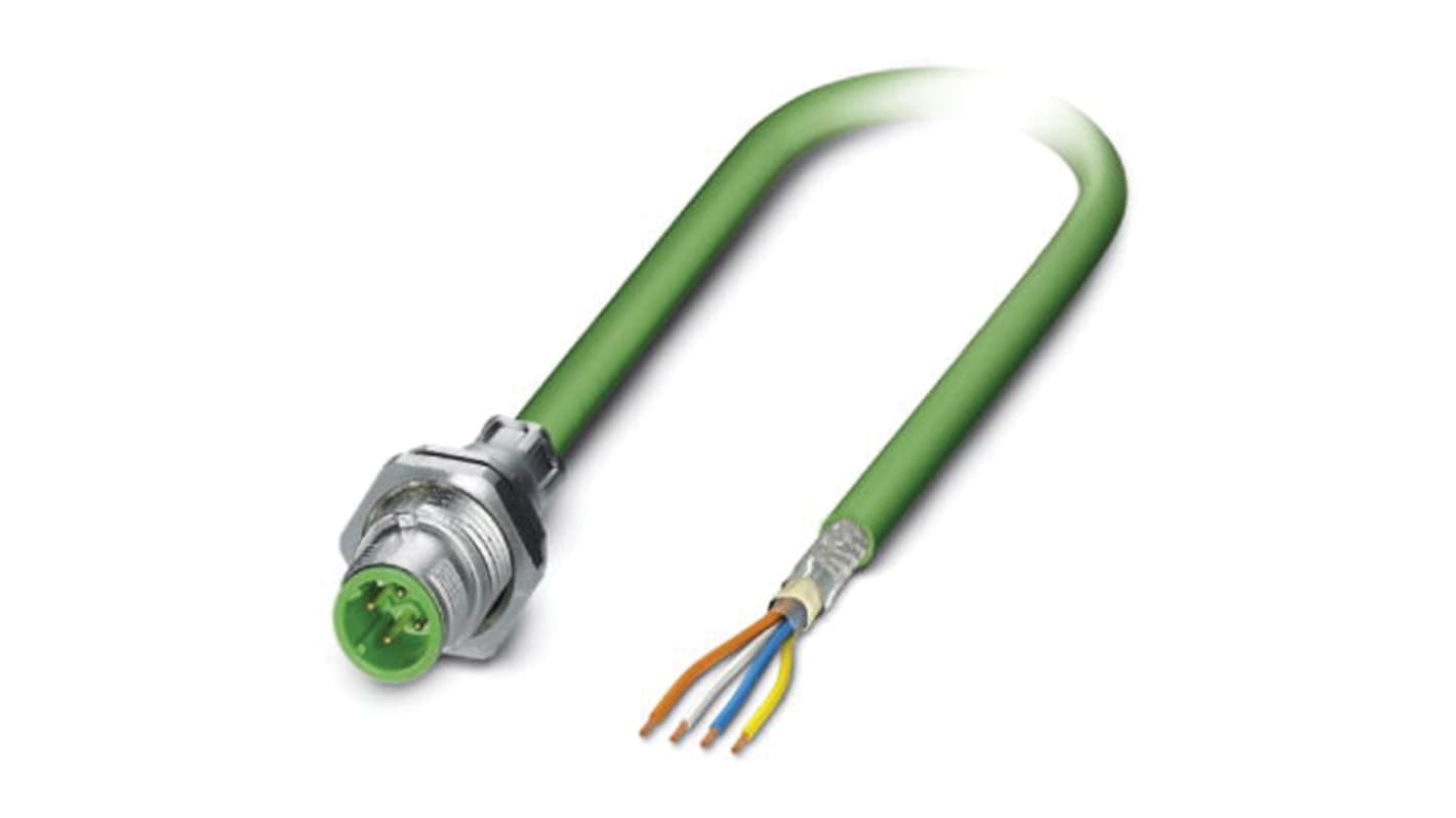 Câble Ethernet catégorie 5 Phoenix Contact, Vert, 500mm PUR Avec connecteur Droit