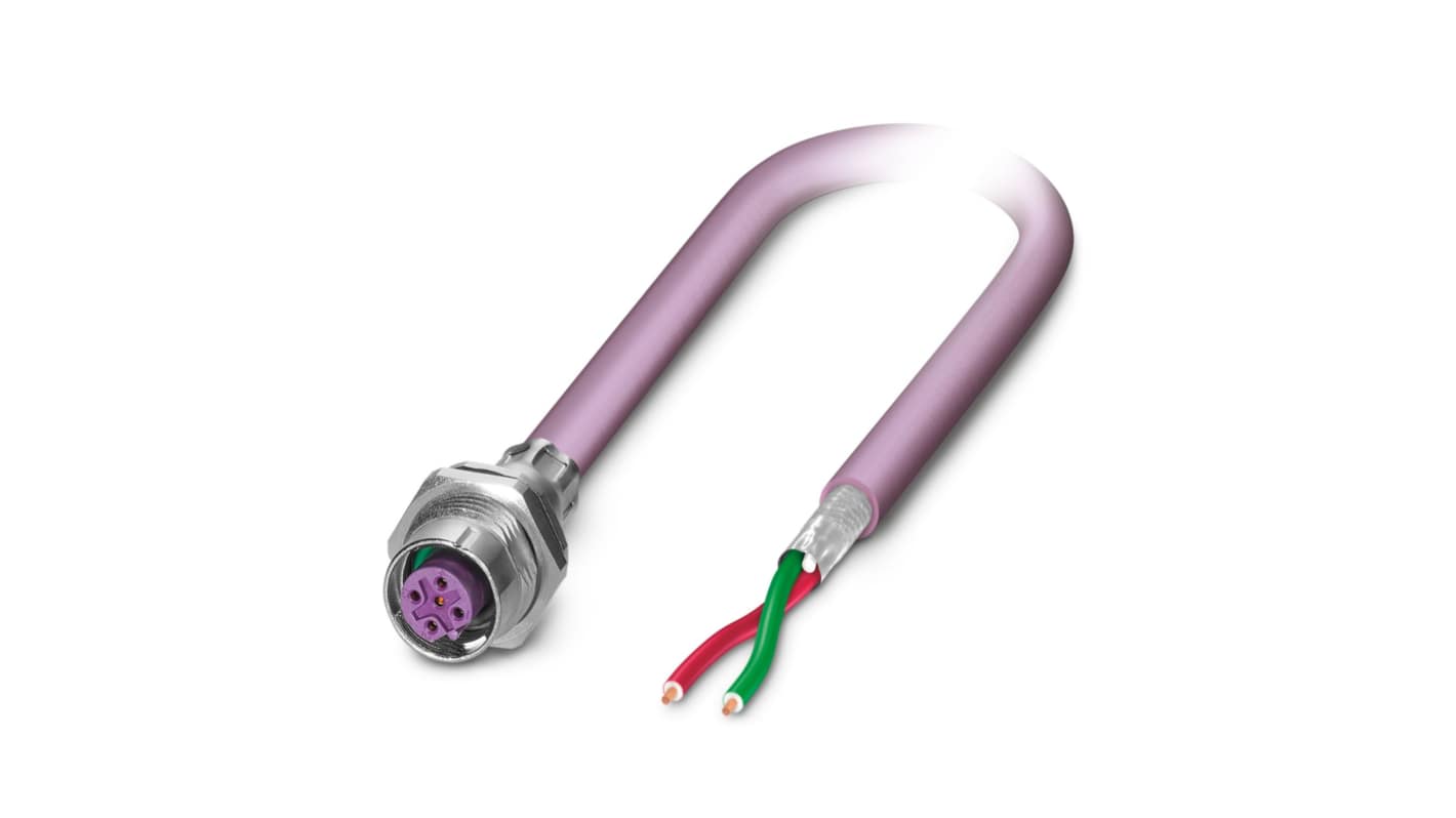 Kabel magistrali ze złączem Złącze M12 liczba rdzeni 2 długość 1m Rodzaj A Żeńskie