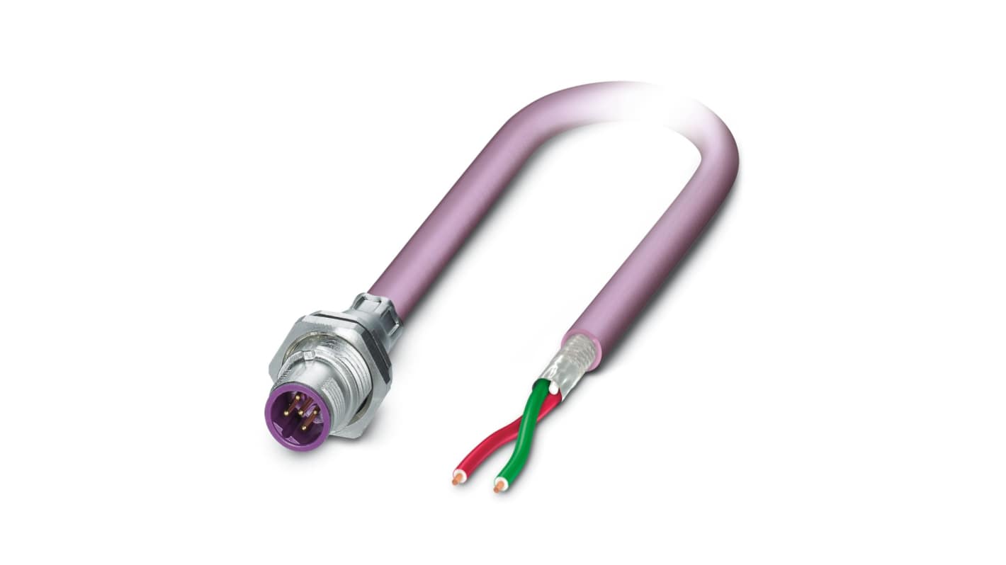 Kabel magistrali ze złączem Złącze M12 liczba rdzeni 2 długość 2m Rodzaj A Męskie