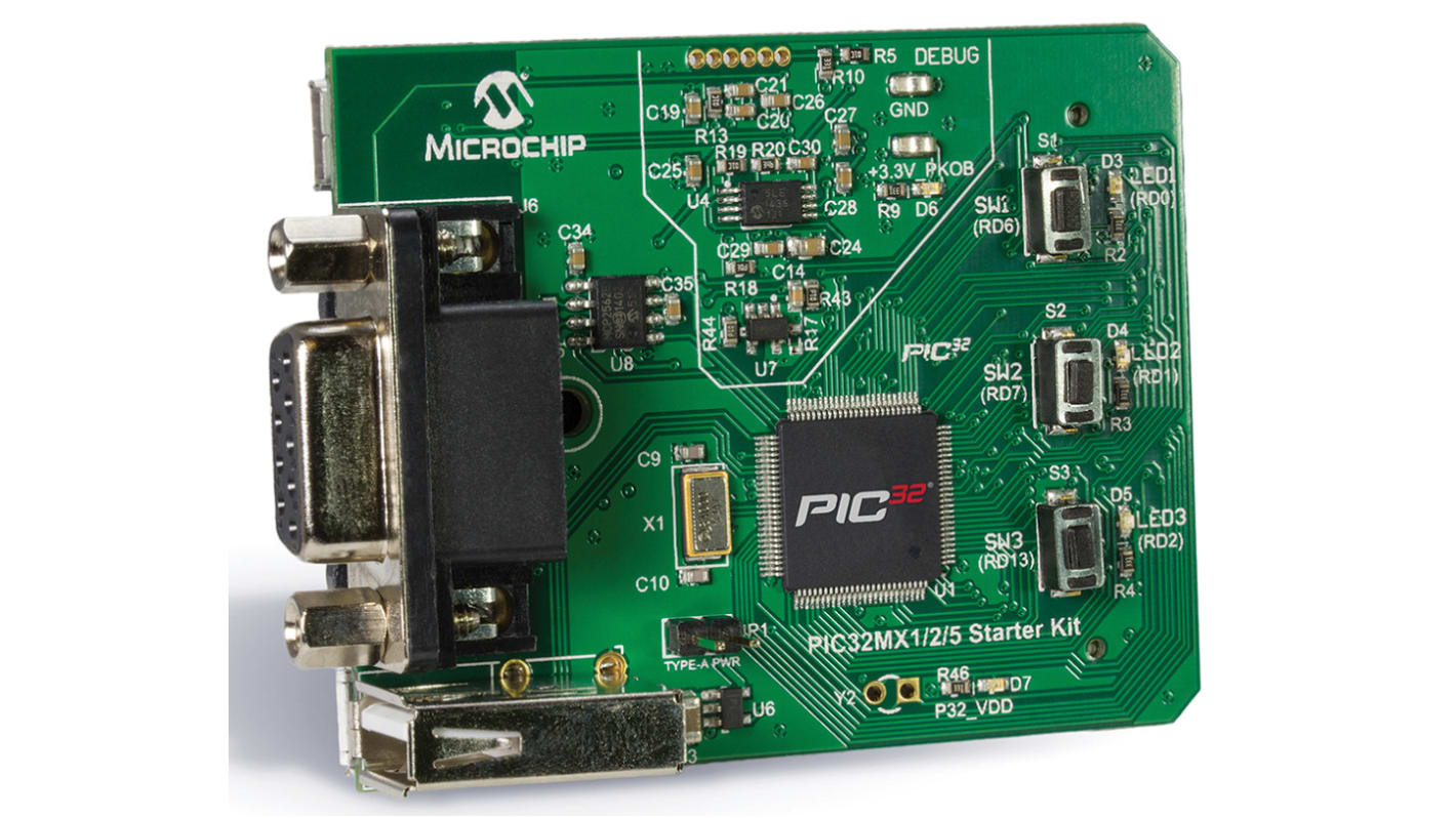 Microchip PIC32MX1/2/5 MCU Starter Kit DM320100