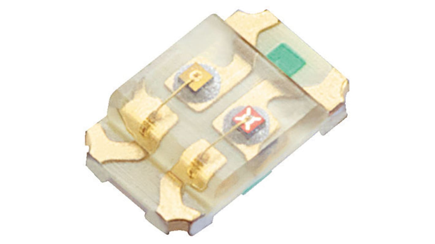 Kingbright 贴片LED, 绿色，橙色, 2012 (0805), 2个LED, 4针