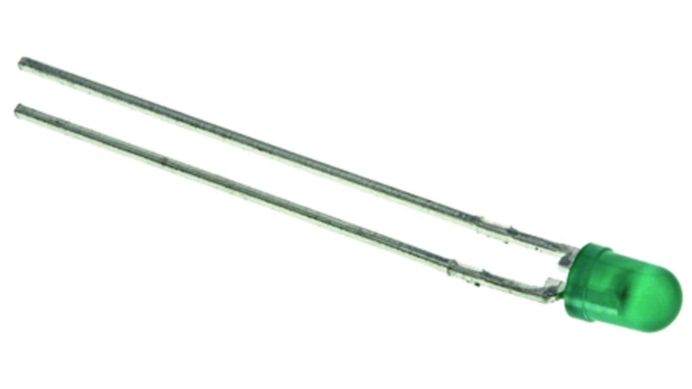 LED Verde Kingbright, PCB, 6 V, 3 mm (T-1)