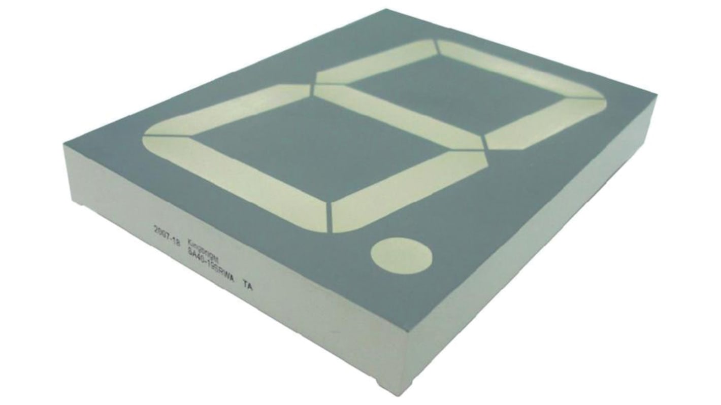 SC40-18SEKWA Kingbright 7-Segment LED Display, CC Orange 500 mcd RH DP 101mm
