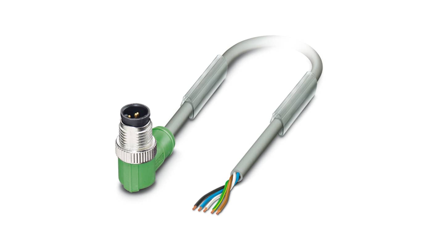 Phoenix Contact Male 5 way M12 to 5 way Unterminated Sensor Actuator Cable, 1.5m