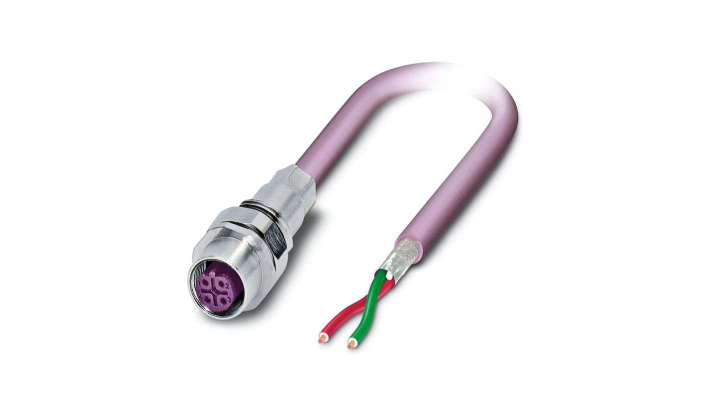 Kabel magistrali ze złączem Złącze M12 liczba rdzeni 2 długość 1m Rodzaj A Żeńskie