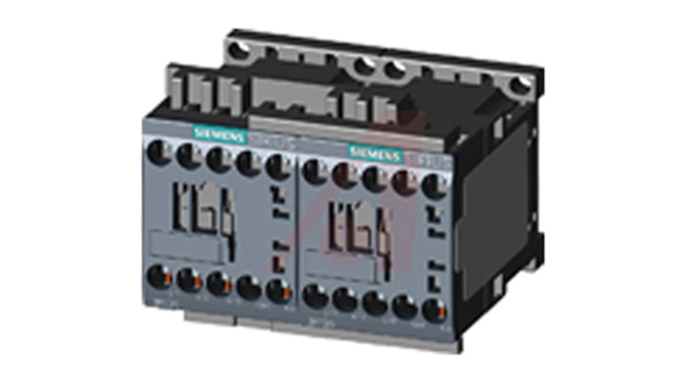 Contattore Reversibile Siemens, serie 3RA, 3 poli, 3 NO, 12 A, 5,5 kW, bobina 24 V c.c.