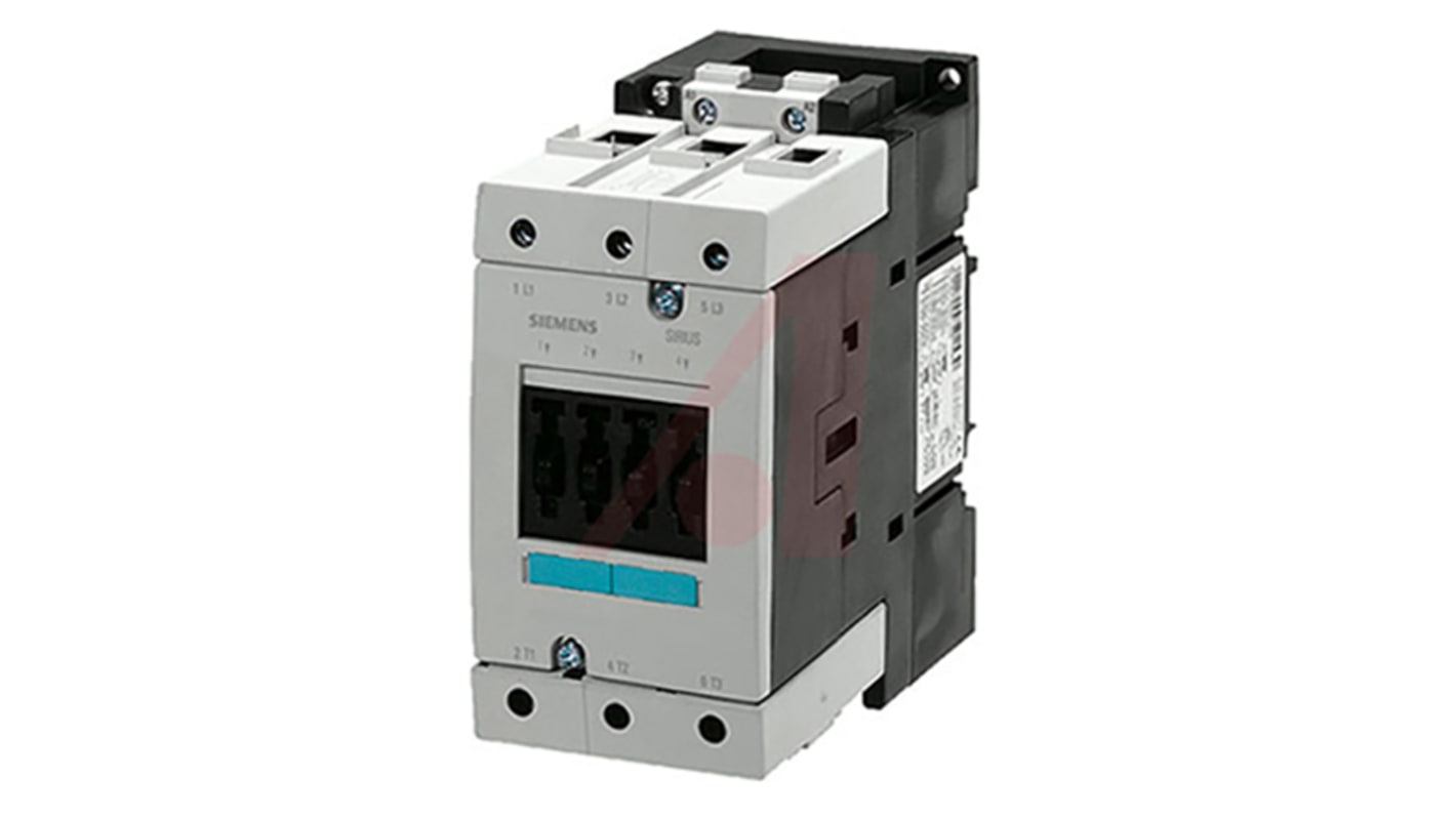 Siemens SIRIUS Classic 3RT1 Contactor, 230 V ac Coil, 3-Pole, 95 A, 45 kW (AC3), 3NO, 400 V
