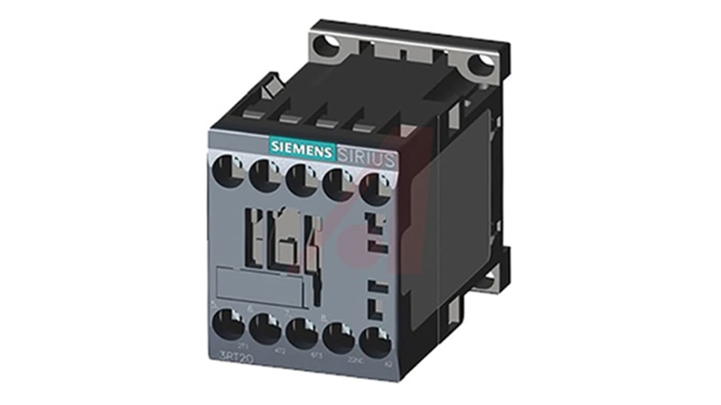 Contattore Siemens, serie 3RT2, 3 poli, 3 NA, 9 A, 4 kW, bobina 230 V ca