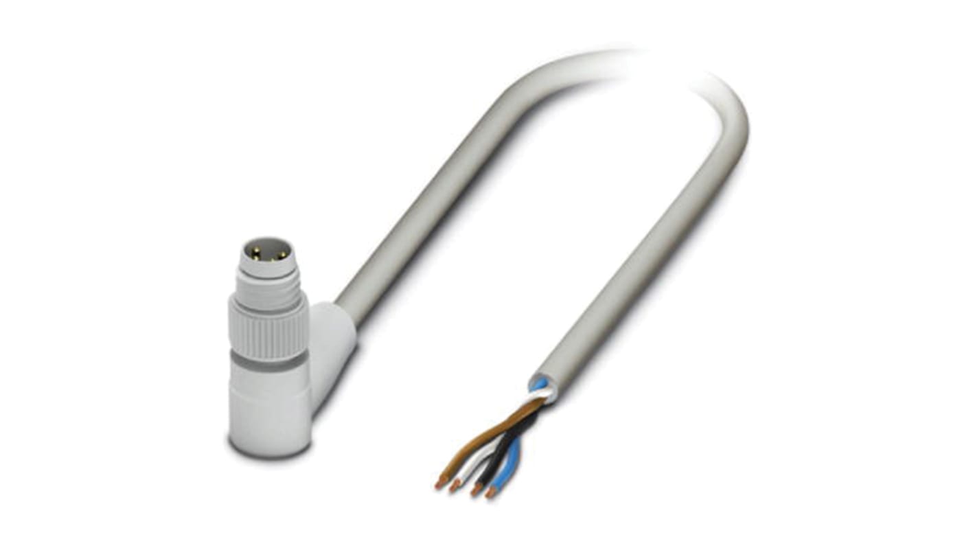 Phoenix Contact Male 4 way M8 to Sensor Actuator Cable, 1.5m