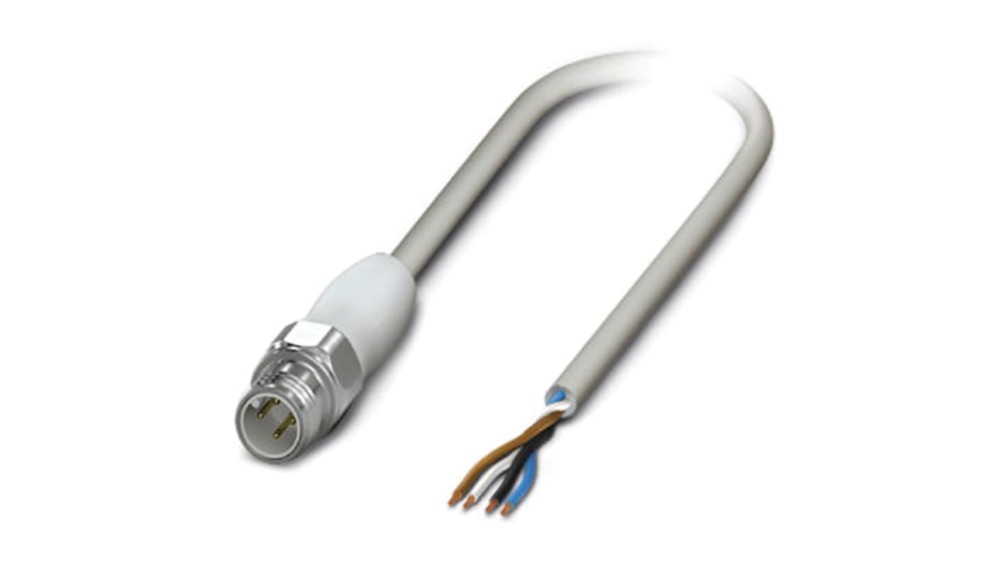 Phoenix Contact Male 4 way M12 to Sensor Actuator Cable, 1.5m