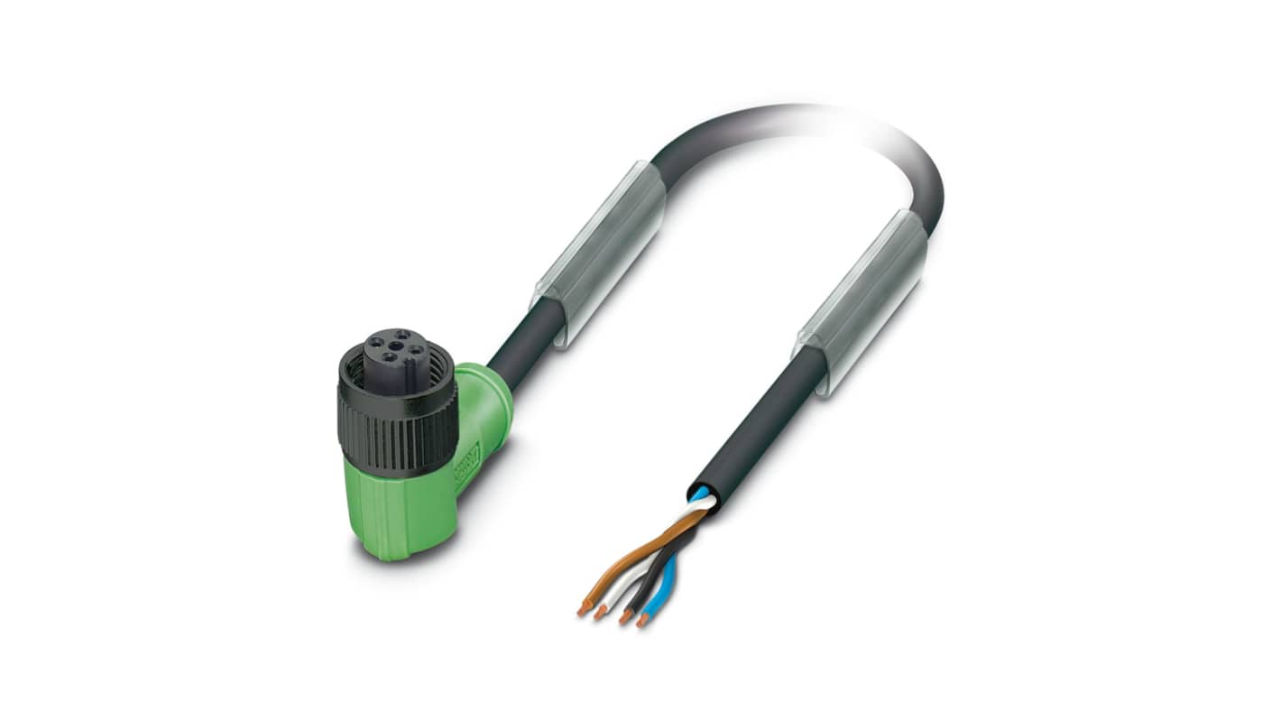 Phoenix Contact Female 4 way M12 to Sensor Actuator Cable, 1.5m