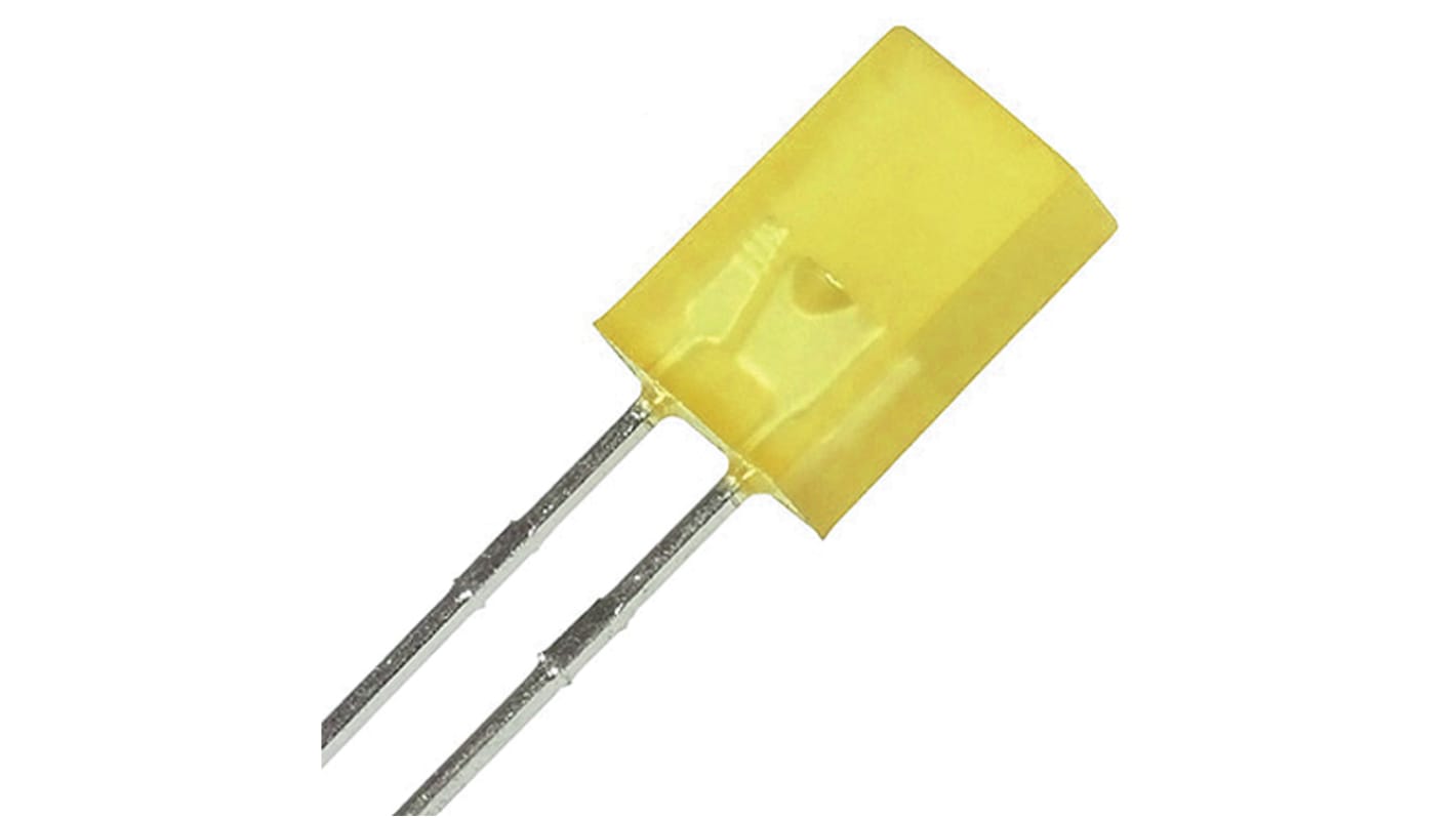 Kingbright THT LED Gelb 2,5 V, 110° Rechteckig