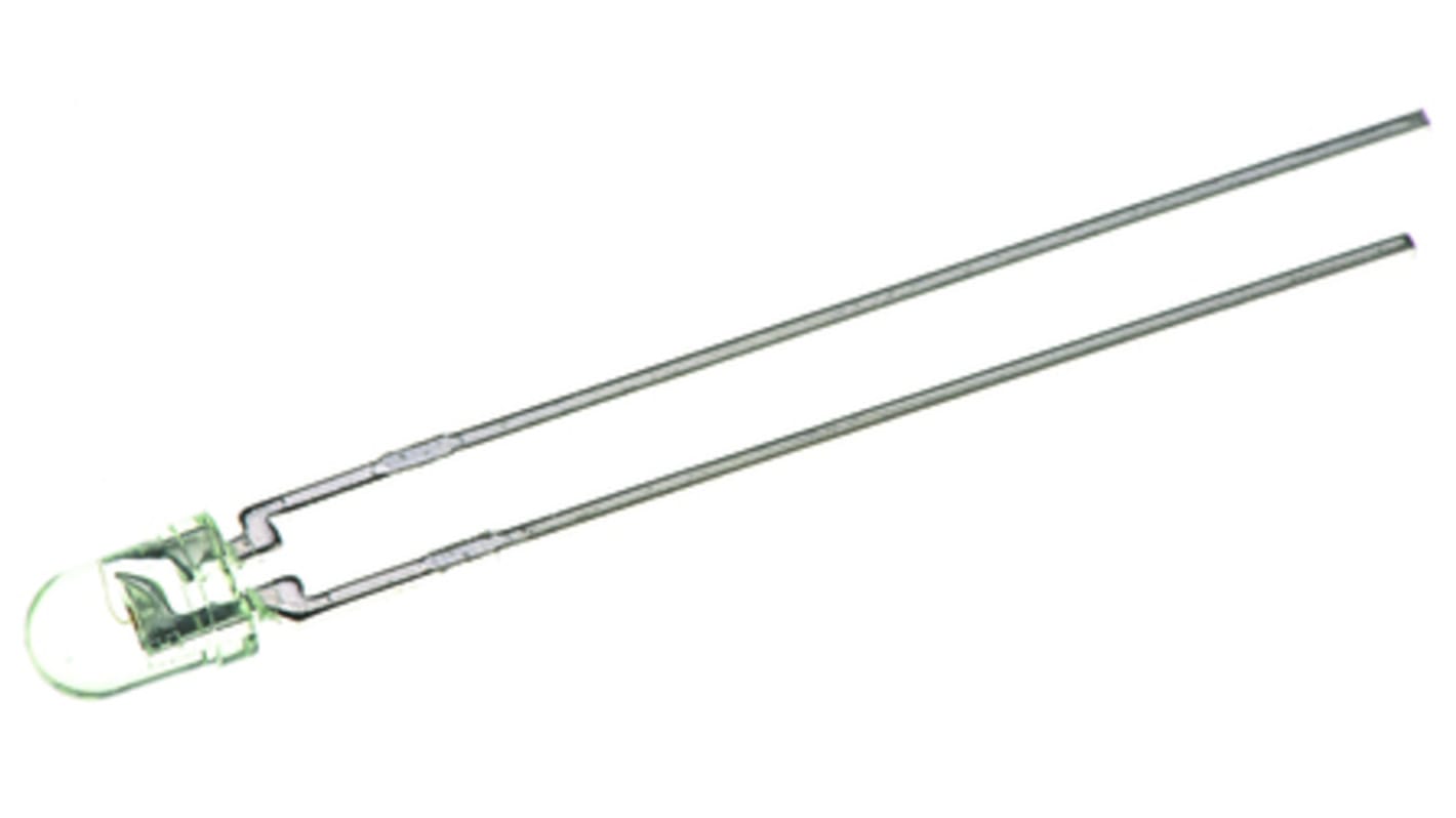 Kingbright 直插LED, 绿光, 1.8 mm, 2针, 525 nm