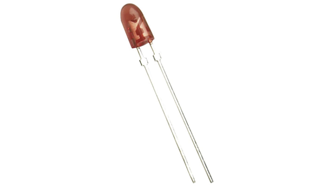 LED Rosso Kingbright, PCB, 2,8 V, 5 mm (T-1 3/4)