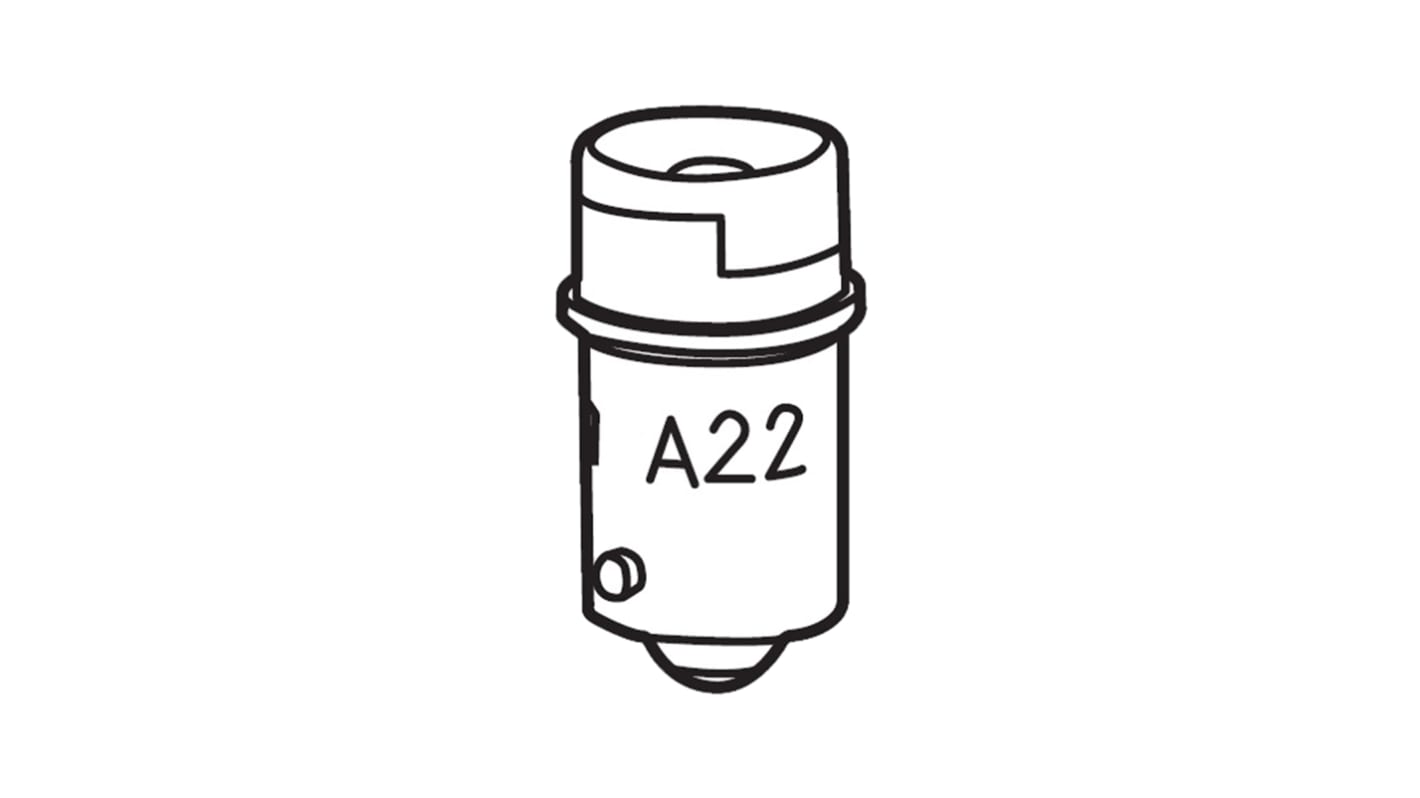 Omron Drucktasterleuchtmittel, zur Verwendung mit Not-Aus A22