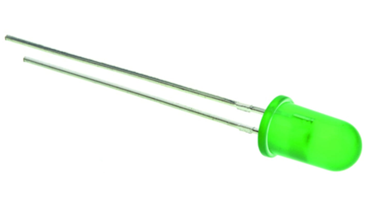 Kingbright2.5 V Green LED 5mm Through Hole, L-7143SGC