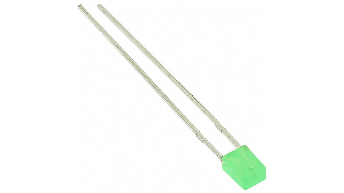 Kingbright 直插LED, 绿光, 矩形, 2针, 568 nm