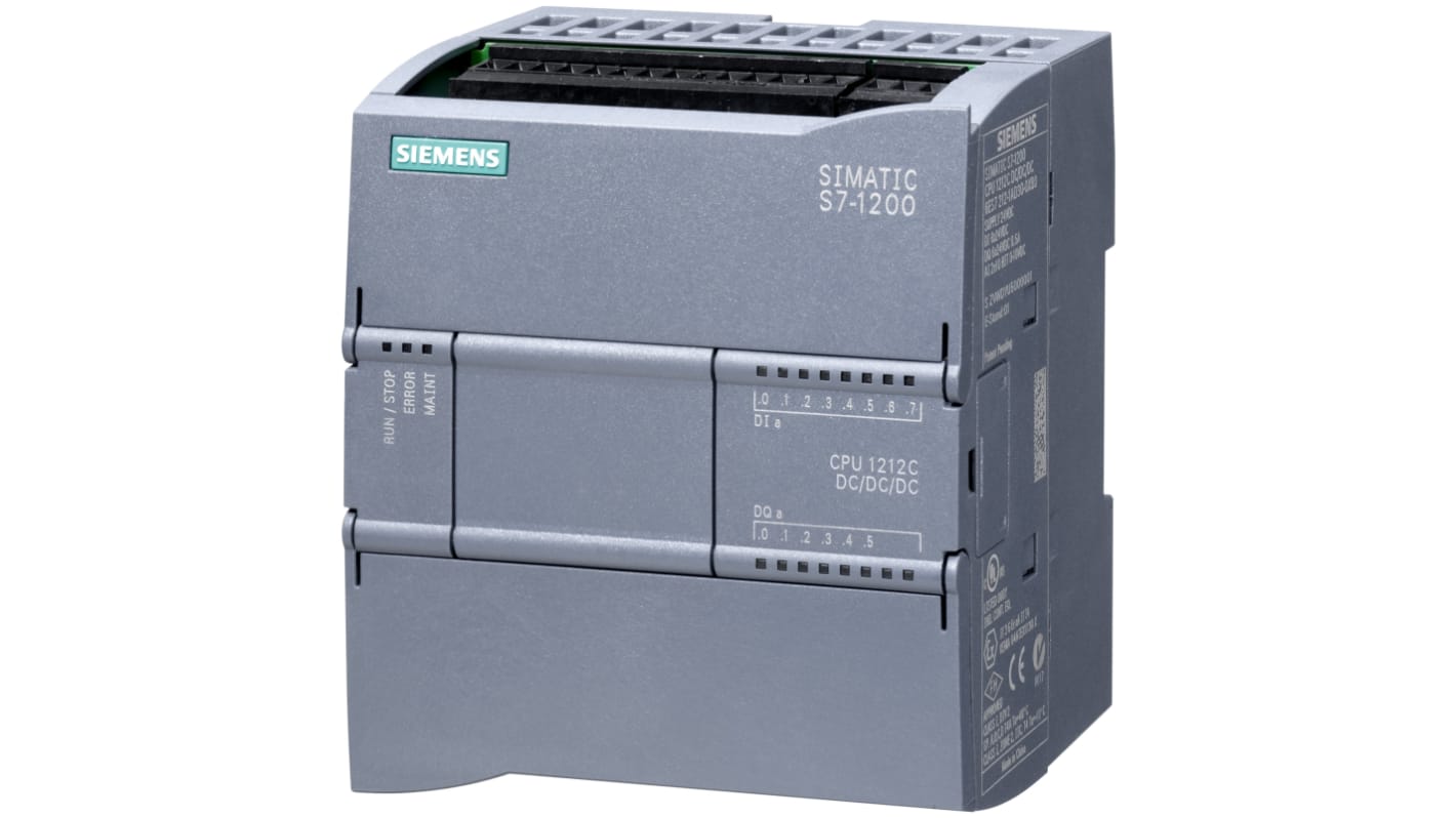 Rs-Online CPU PLC Siemens SIMATIC S7-1200 ingressi: 8 (digitale 2 interruttori come analogico) uscite: 6 (uscita digitale