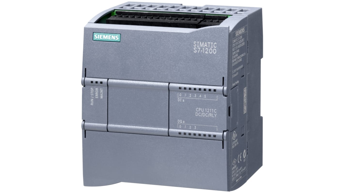 Rs-Online CPU PLC Siemens SIMATIC S7-1200 ingressi: 6 (digitale 2 interruttori come analogico) uscite: 4 (uscita digitale