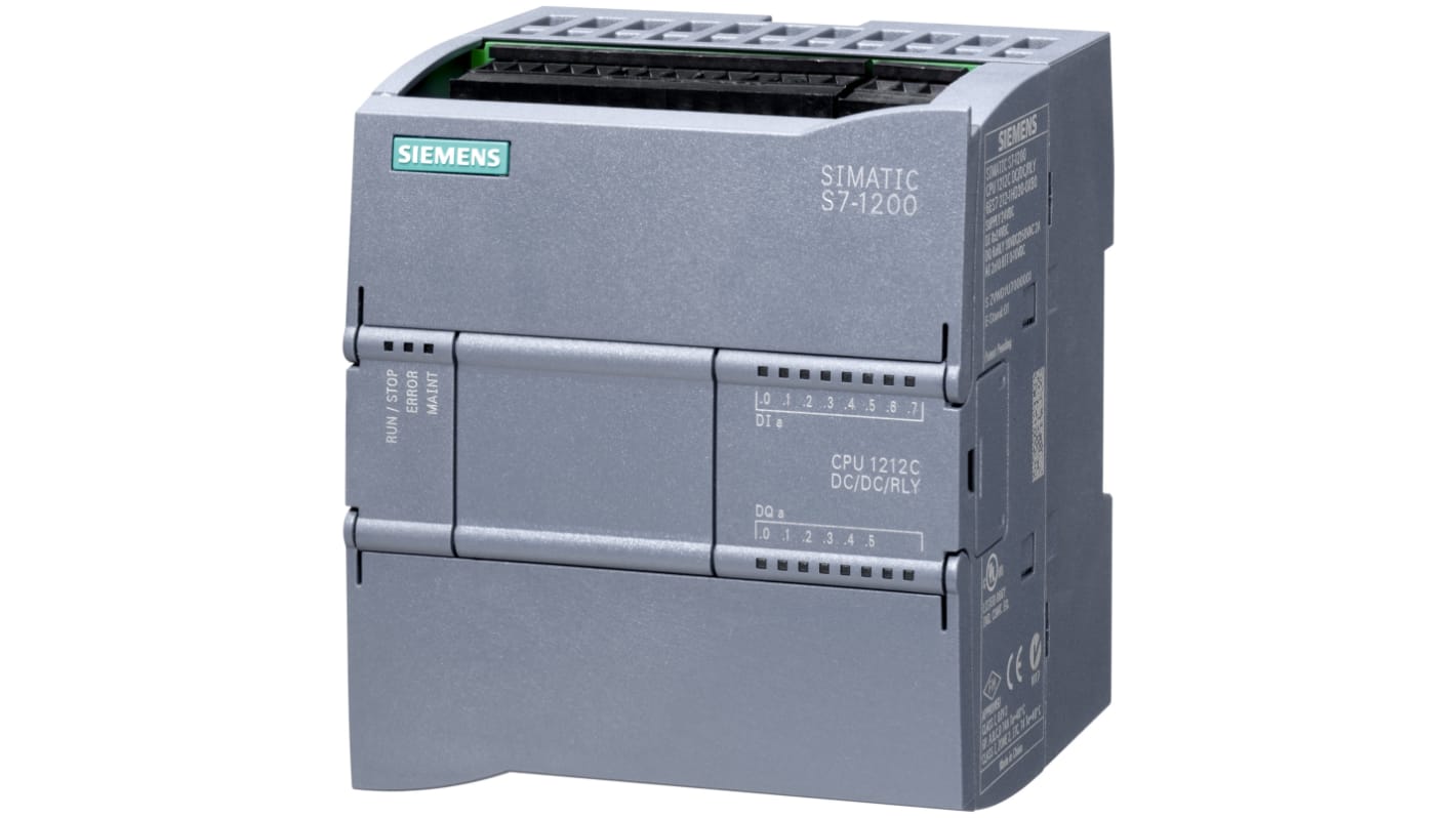Siemens SIMATIC S7-1200 Series PLC CPU for Use with SIMATIC S7-1200 Series, 20.4 → 28.8 V Supply, Digital, Relay