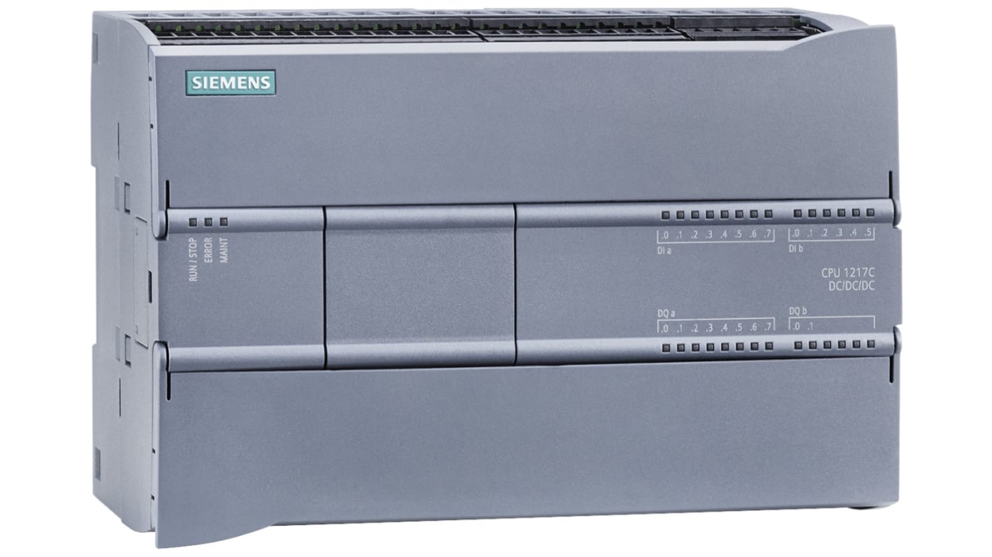 Rs-Online CPU PLC Siemens SIMATIC S7-1200 ingressi: 14 (digitale 2 interruttori come analogico) uscite: 10 (uscita digitale
