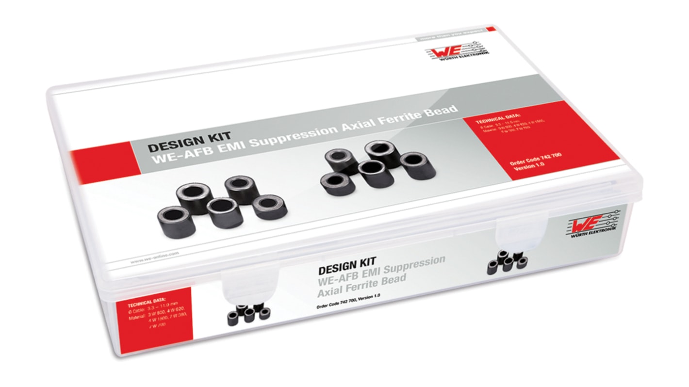 Wurth Elektronik WE-AFB EMI Suppression Axial Ferrite Bead Inductor Design Kit