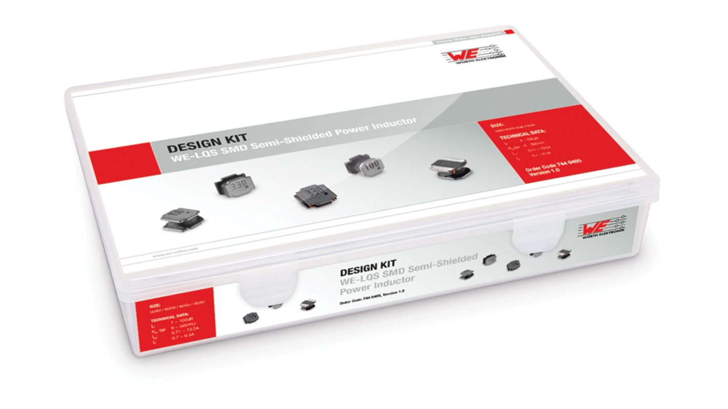 Wurth Elektronik SMD Power Chokes Series WE-LQS Type 5040/6028/6045/8040 Inductor Kit, 35 pieces