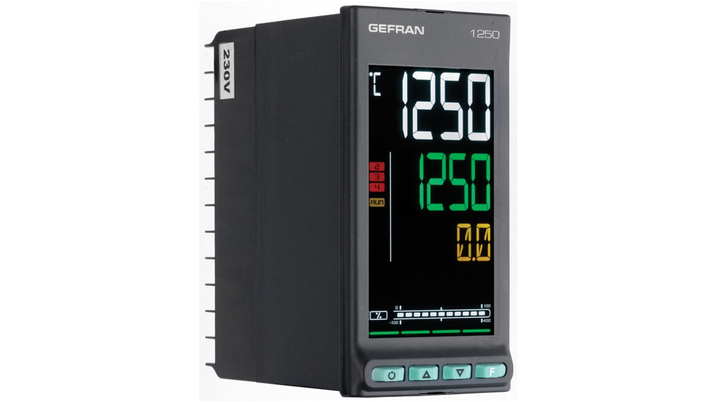 Rs-Online Termoregolatori PID Gefran 1250 100 → 240 V c.a. 48 x 96mm 3 uscite Relè