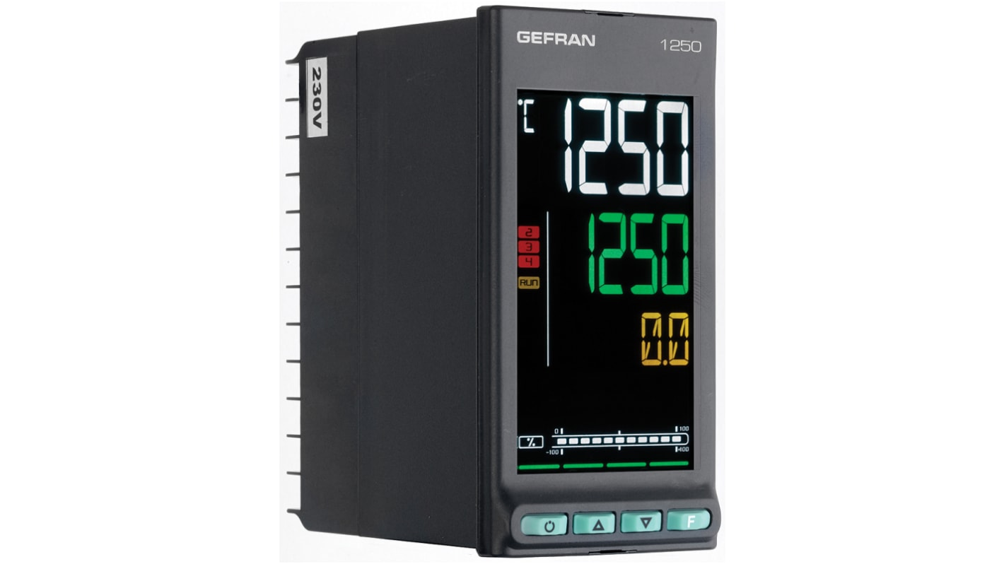 Rs-Online Termoregolatori PID Gefran 1250 100 → 240 V c.a. 48 x 96mm 3 uscite Analogico relè