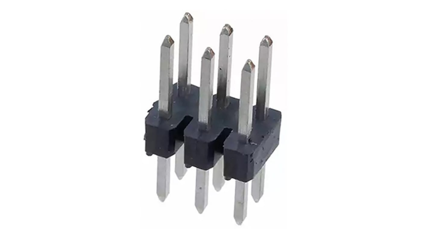 Amphenol ICC BergStik Series Straight Through Hole Pin Header, 6 Contact(s), 2.54mm Pitch, 2 Row(s), Unshrouded