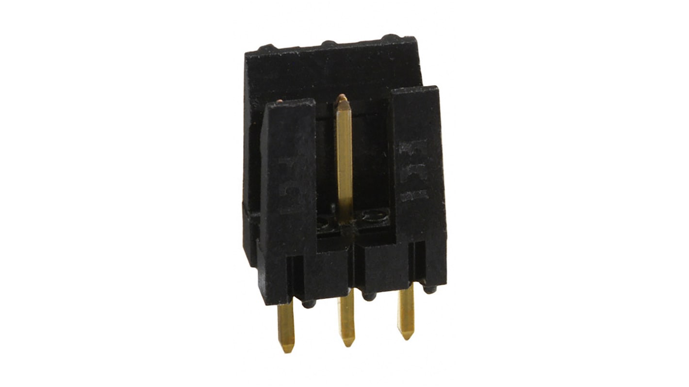 Amphenol ICC DUBOX Series Straight Through Hole PCB Header, 3 Contact(s), 2.54mm Pitch, 1 Row(s), Shrouded