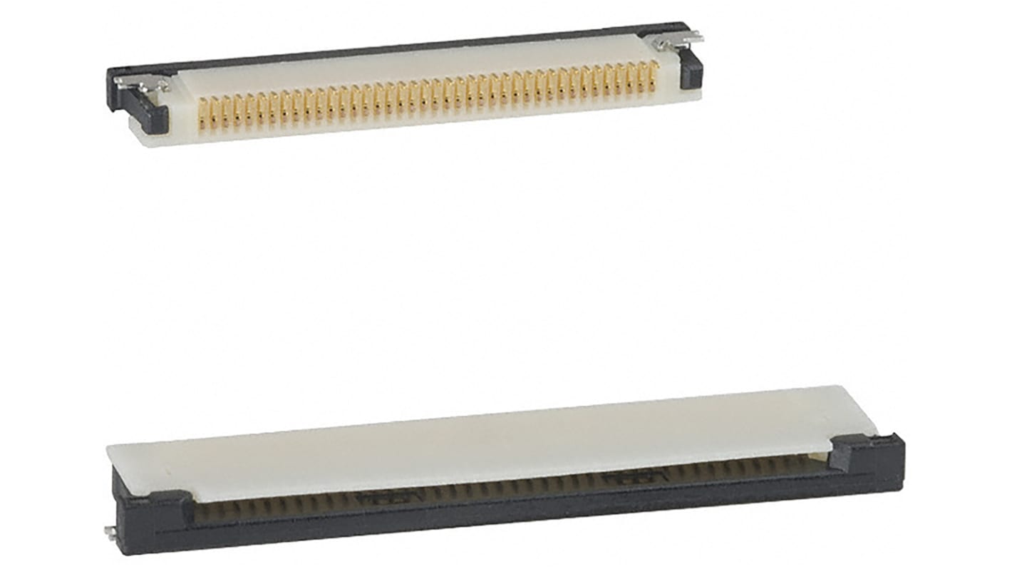 Amphenol ICC ZIF, SMD FPC-Steckverbinder, Buchse, 40-polig / 1-reihig, Raster 0.5mm Lötanschluss