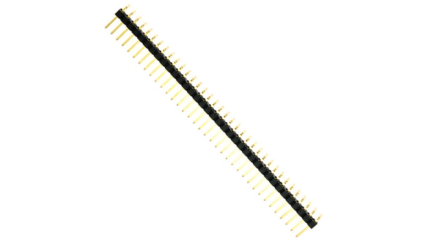 Amphenol FCI BergStik Series Right Angle Through Hole Pin Header, 36 Contact(s), 2.54mm Pitch, 1 Row(s), Unshrouded