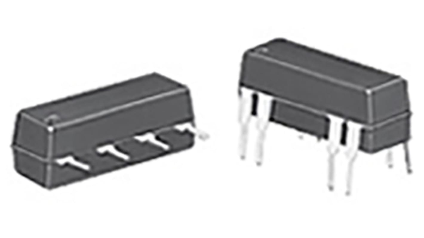 TE Connectivity PCB Mount Reed Relay, 12V dc Coil, DPDT, 100V dc Max, 0.5 A Max, 500 Ω