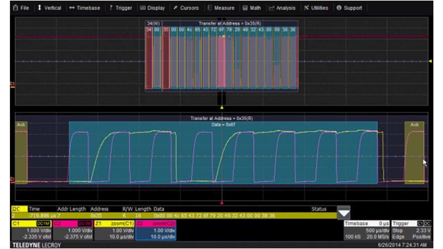 Teledyne LeCroy CAN, LIN Trigger and Decode Package Oscilloscope Software for Use with WaveSurfer 3000 Oscilloscope