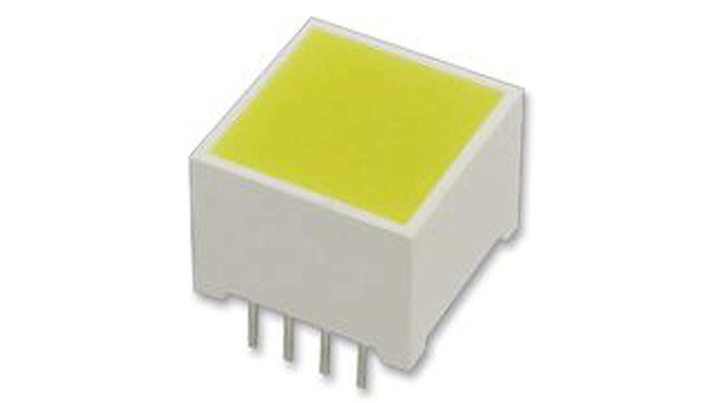 Display LED, barra LED de 1 segmento Kingbright, Amarillo, Vf= 2 V, mont. pasante