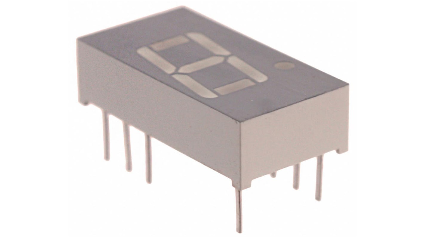 SA03-11SURKWA Kingbright 7-Segment LED Display, CA Red 67 mcd RH DP 7.6mm