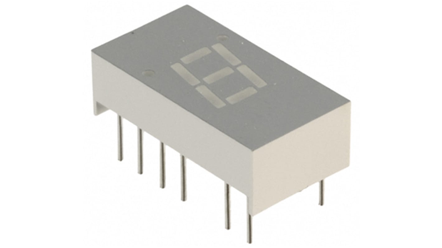 SC04-12SURKWA Kingbright 7-Segment LED Display, CC Red 80 mcd RH DP 10.2mm