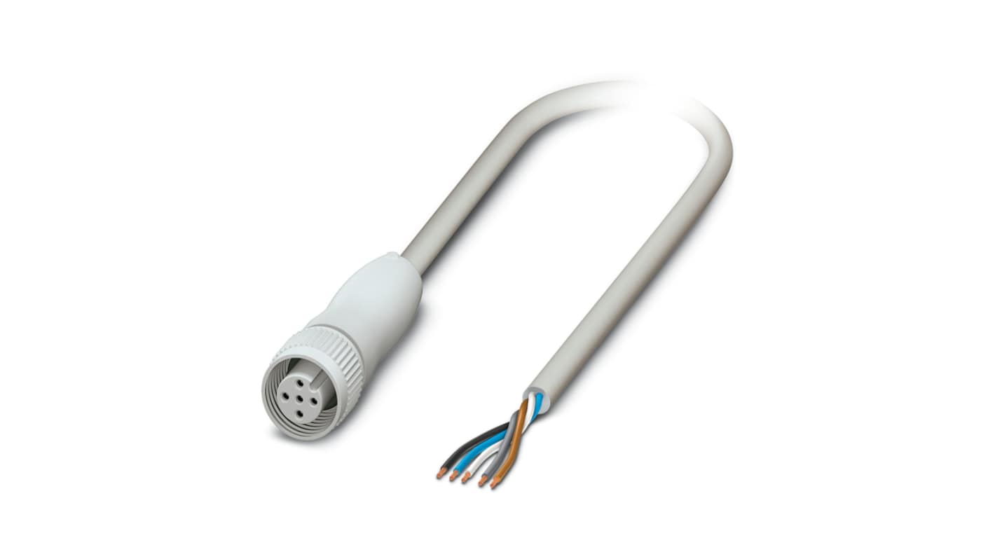 Phoenix Contact Female 5 way M12 to 5 way Unterminated Sensor Actuator Cable, 10m