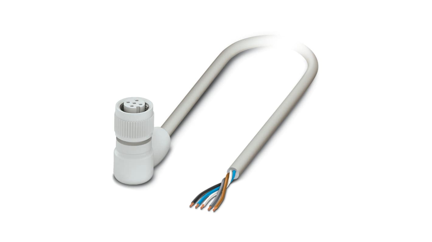 Phoenix Contact Female 5 way M12 to 5 way Unterminated Sensor Actuator Cable, 10m