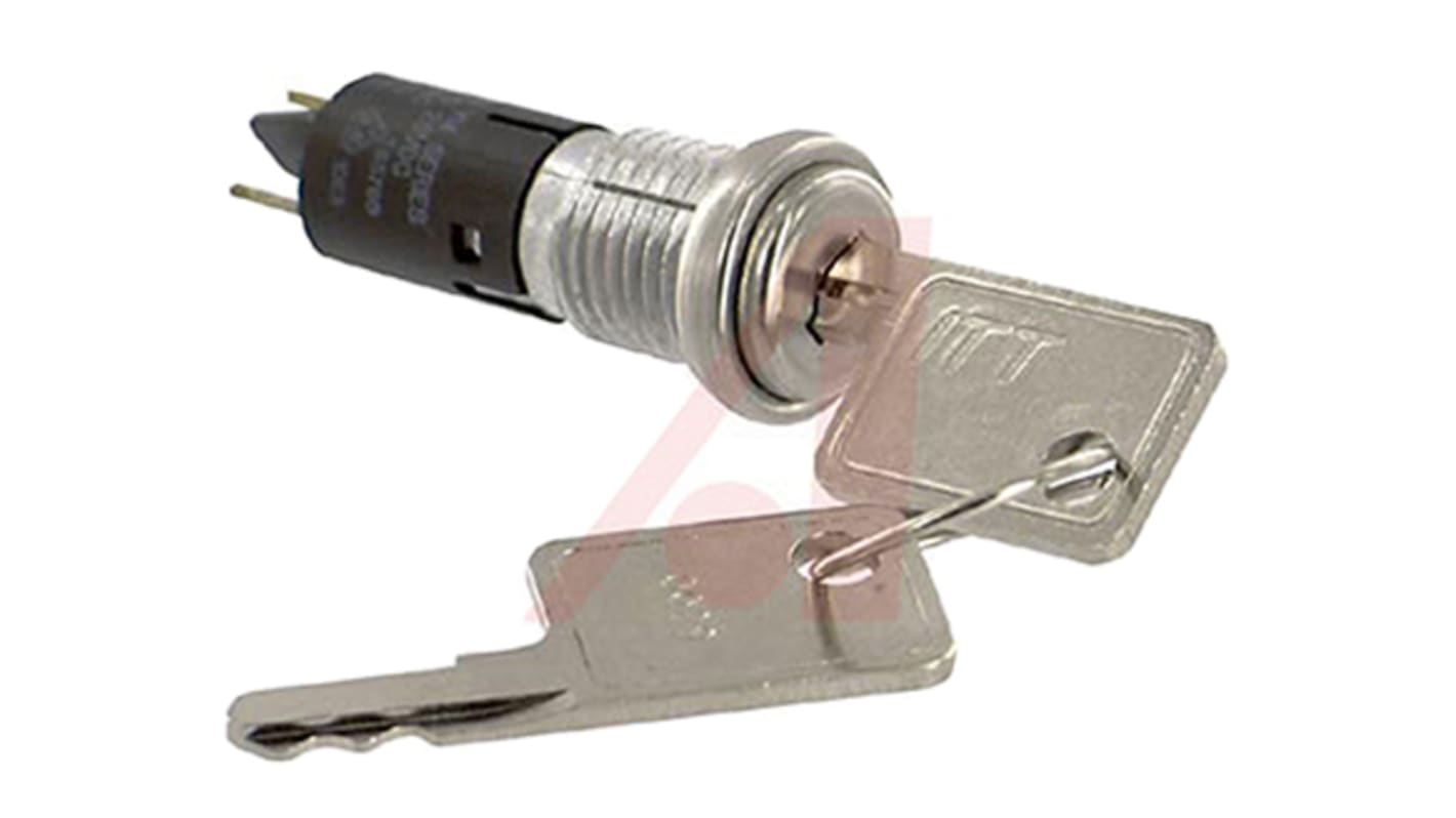 Key Switch, SPST, 4 A 1-Way Flat-Key