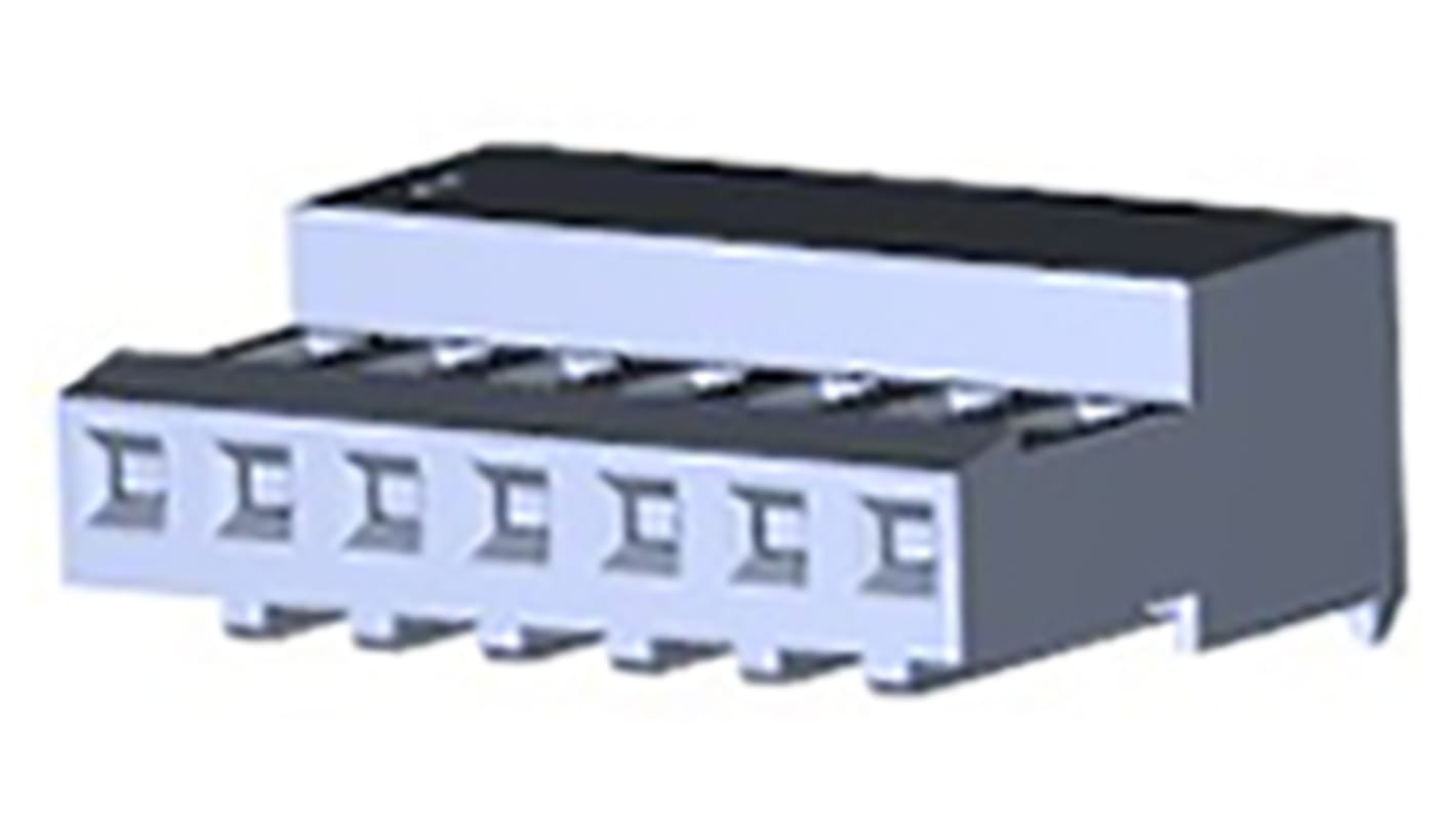 TE Connectivity, MTA-100 Female Connector Housing, 2.54mm Pitch, 7 Way, 1 Row Right Angle