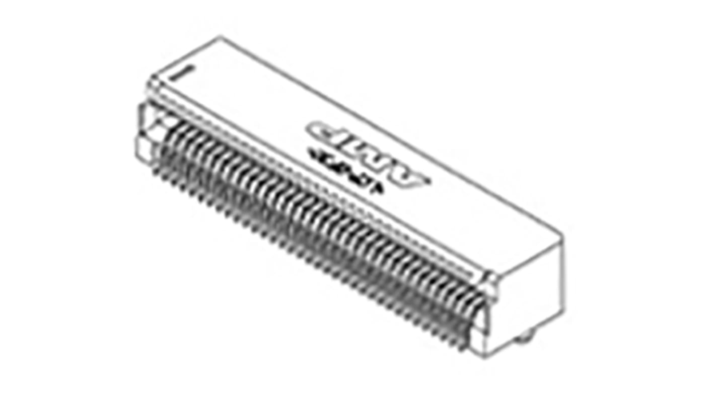 TE Connectivity, XPAK Female Connector Housing, 0.8mm Pitch, 70 Way, 2 Row Right Angle